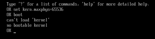 mfsbsd-mini 启动界面