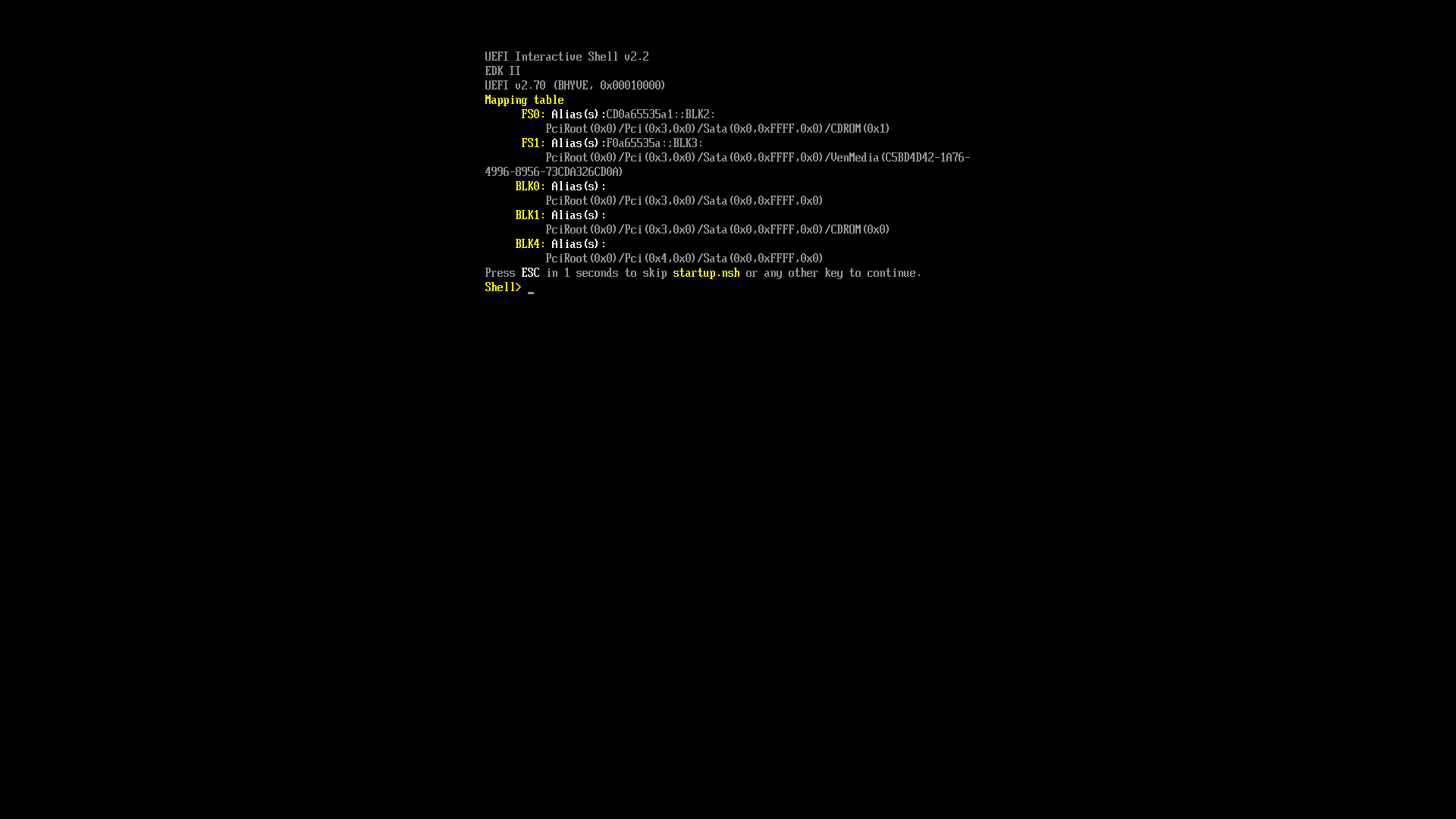 UEFI shell